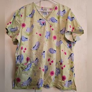 2x Disney scrub top featuring Eeyore